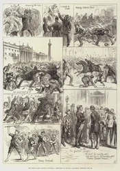 Agitação da Liga Irlandesa Irlandesa, Sketches in Dublin, Saturday Evening, 15 October
